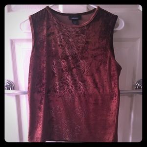 Dark brown velour tank top